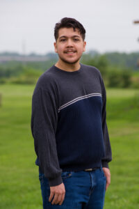 Coralville, IA - Havenpark Communities academic scholarship recepitant Omar Rodriguez poses on July 16, 2022. Rodriguez will attend the University of Iowa in the fall with eyes toward a civil engineering degree. Photo by David Greedy.
